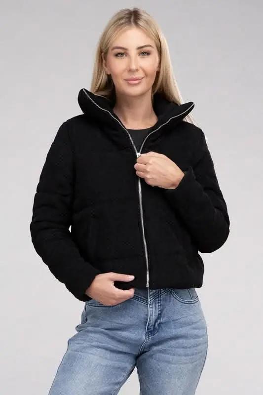Ambiance Apparel Corduroy Zip-Up Jacket - Premium Quality Product | Fast Shipping & Returns