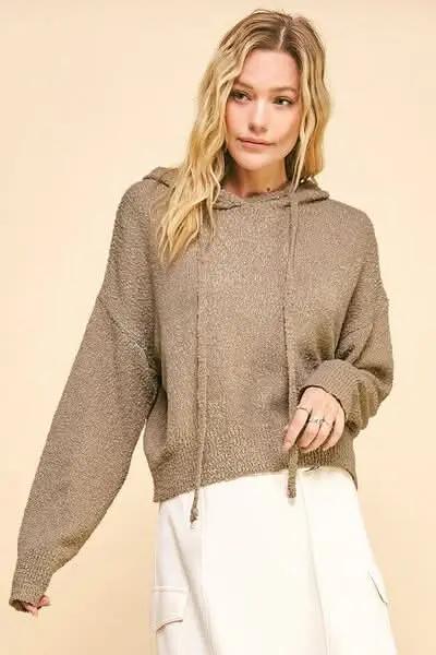 Trendsi Drop Shoulder Sweater Women's Loungewear Knit Top: Cozy & Comfy