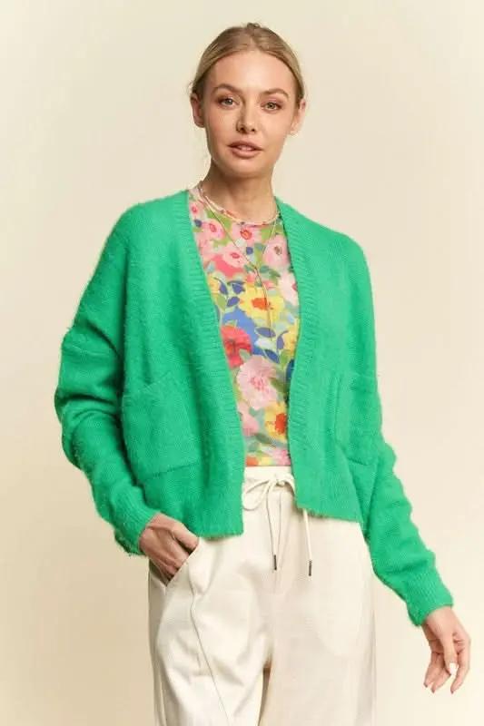 Trendsi Davi & Dani Cardigan Women's Open Front Knit Sweater - Cozy & USA Shipped