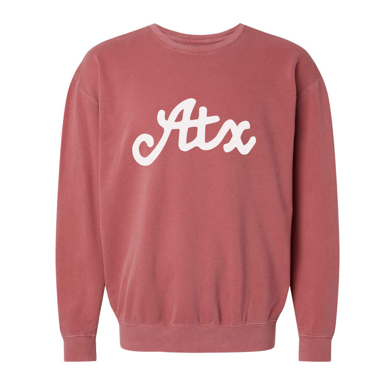 Atx Cursive Washed Sweatshirt