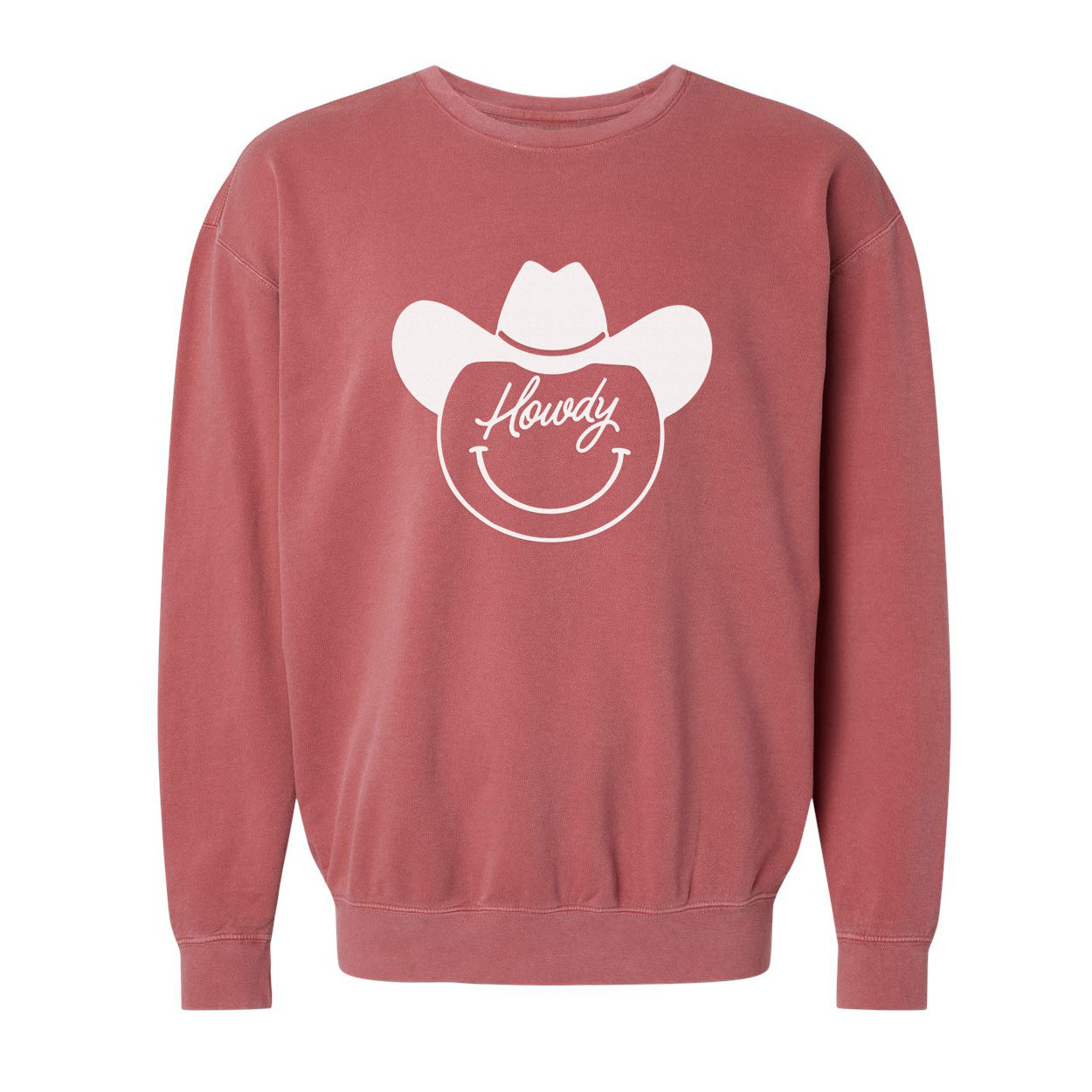 Howdy Cursive Cowboy Washed Sweatshirt