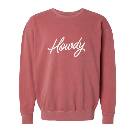 Howdy Cursive Washed Sweatshirt