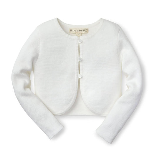 Cropped Curved Hem Cardigan