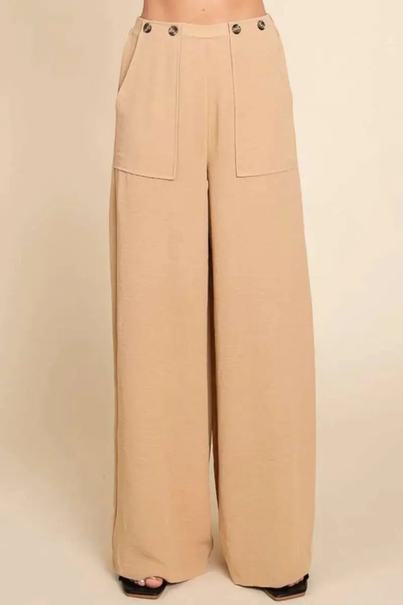 Trendsi High Waist Wide Leg Cargo Women's Pants: Comfy & Trendy