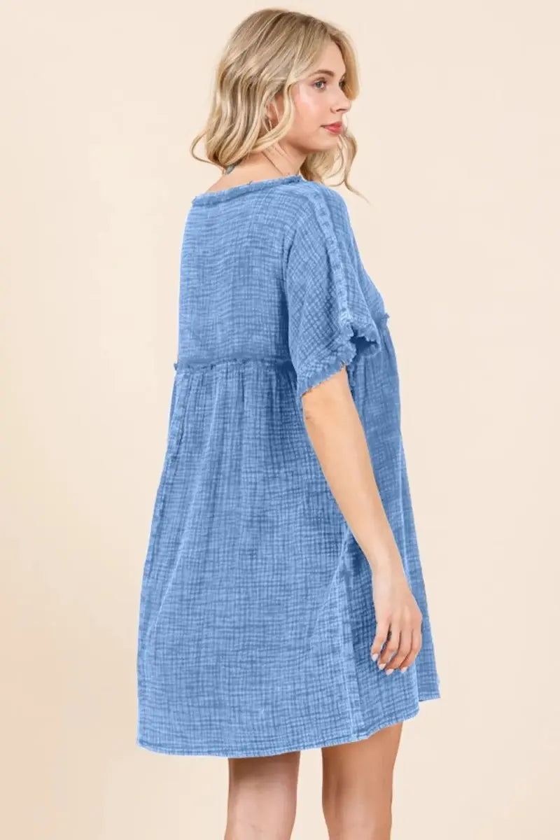 Trendsi Babydoll Dress Women's Casual Mini Dress with Pockets USA Shipped