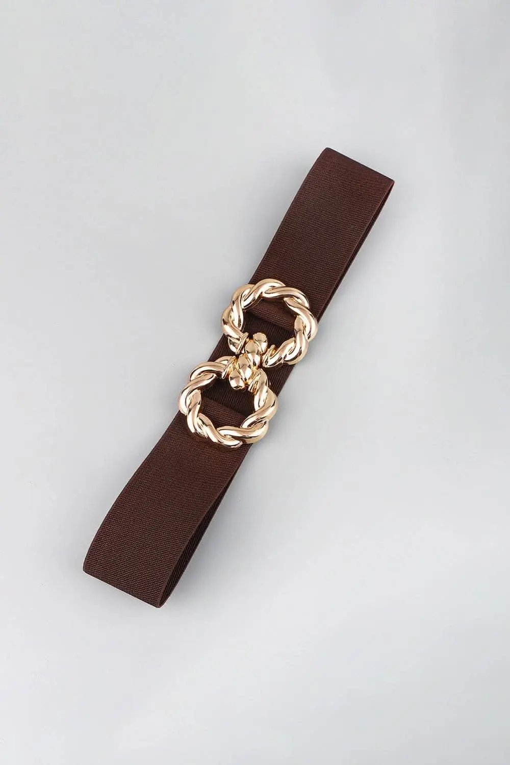 Trendsi Elastic belt with zinc alloy buckle