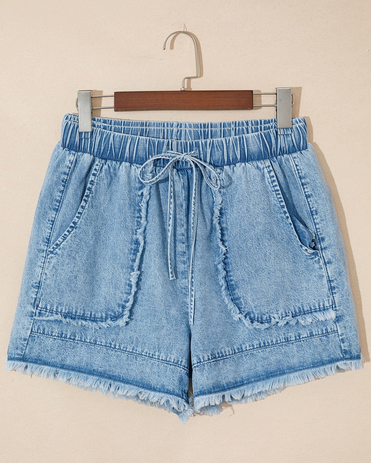 Finlee Frayed Edge Casual Denim Shorts