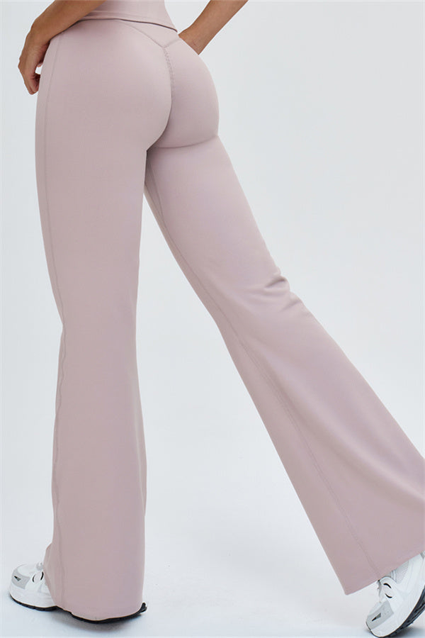 The Slate Cross Back Top Flared Leggings 2-Piece Set