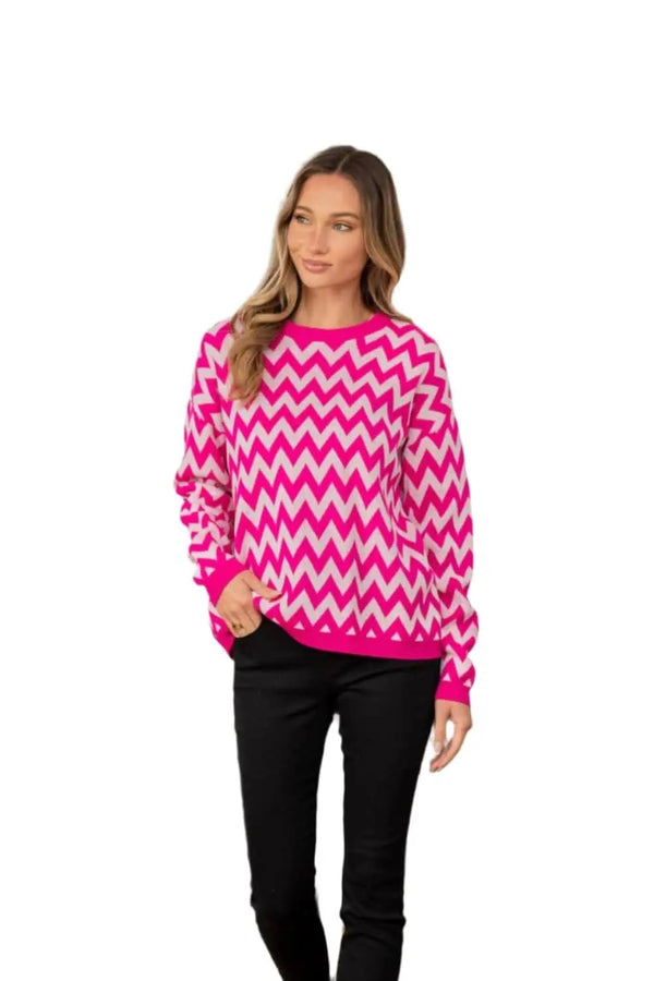 Sweater - Wave Stripe - Knit Pullover