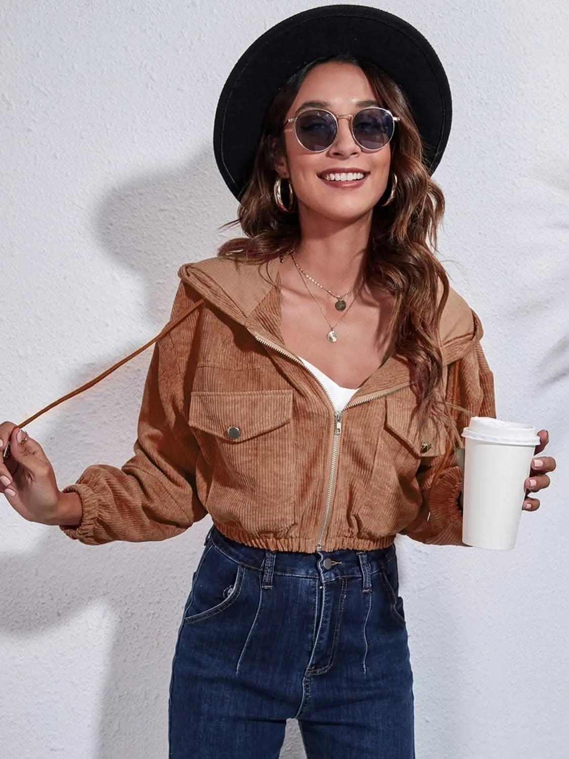 Hooded Jacket - Cozy with Pockets - Everyday Casual Style