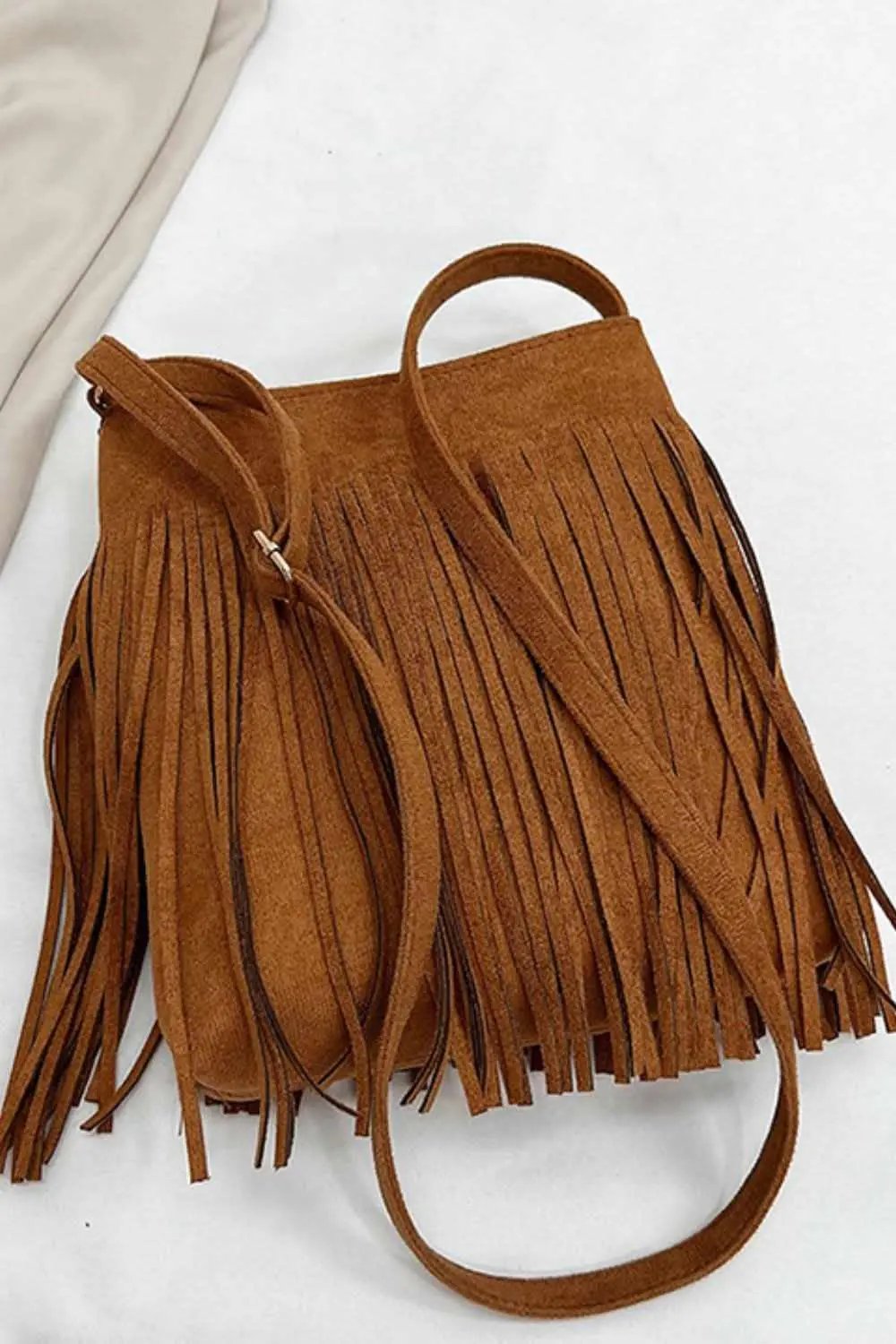 Trendsi Suede Fringe Bag + Everyday Style + Women's Crossbody + Chic, Small