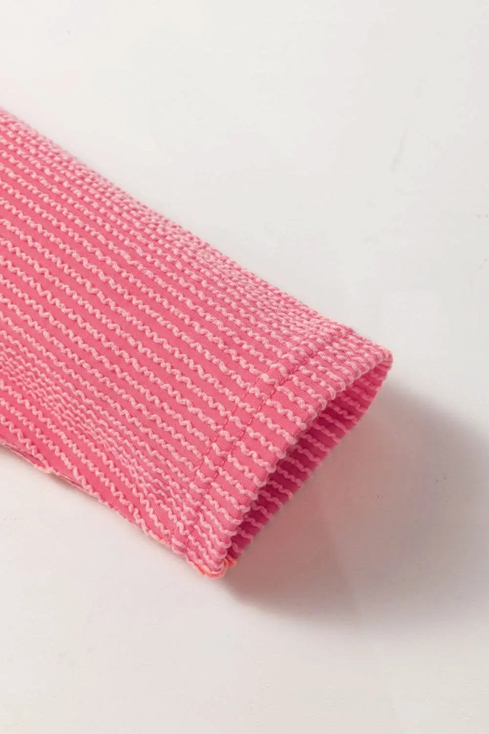 Love Salve Peach Blossom Ribbed Tee Plus Size Women's Versatile Top - Chic & Fashionable