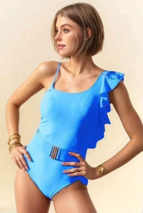 One Piece Swimsuit - Ruffle & Flattering - Chic Style