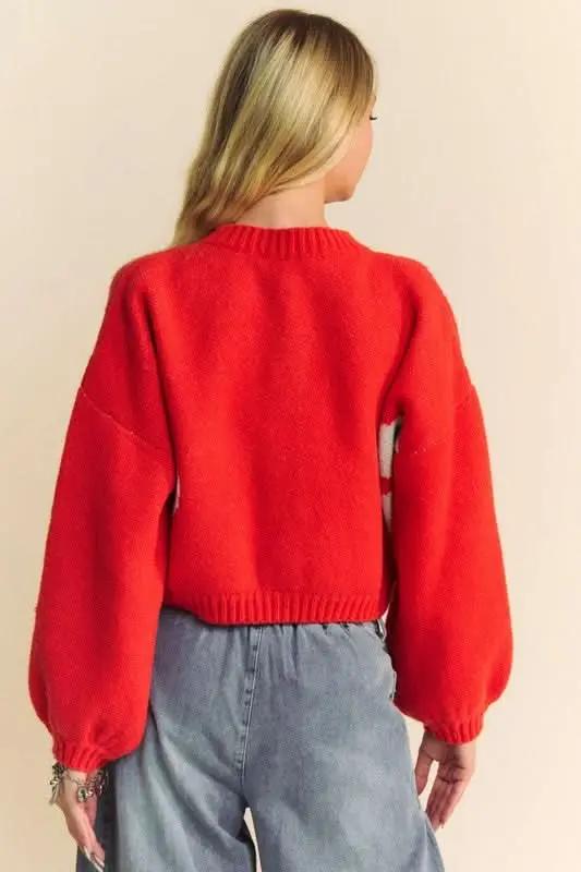 Trendsi Flower Cardigan Women's Fall Layering Knit Top Soft & Stylish