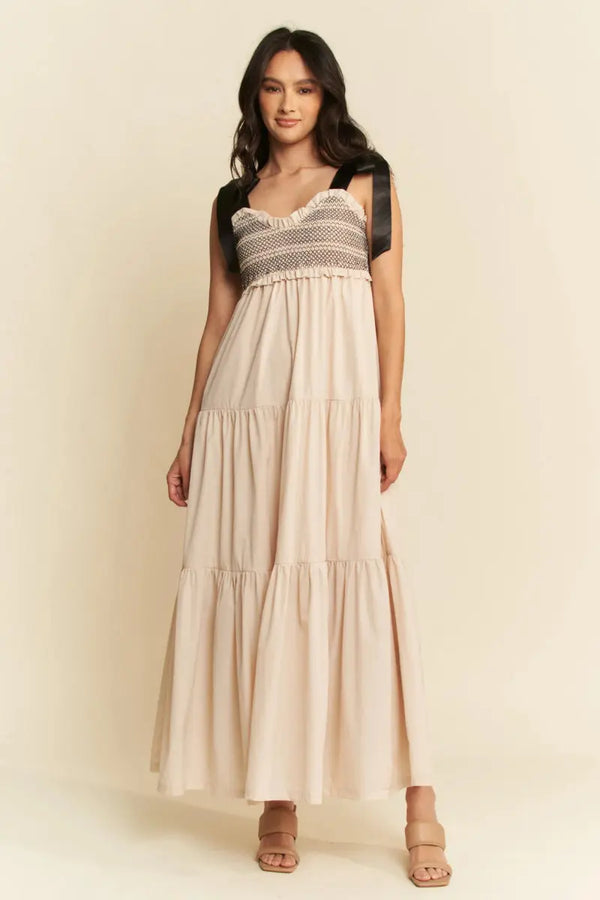 Trendsi Smocked Maxi Dress Women's Casual Summer Dress Flowy & Strappy