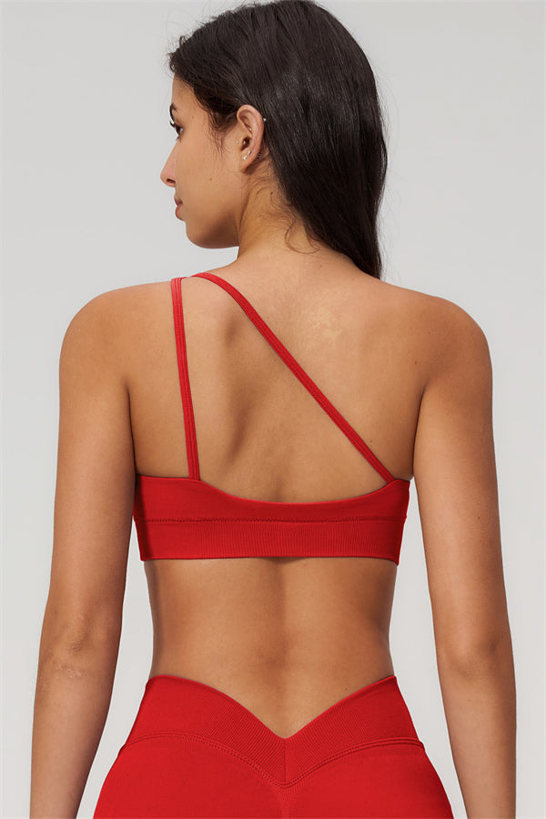 The Empower One-Shoulder Sports Bra Shorts 2-Piece Set