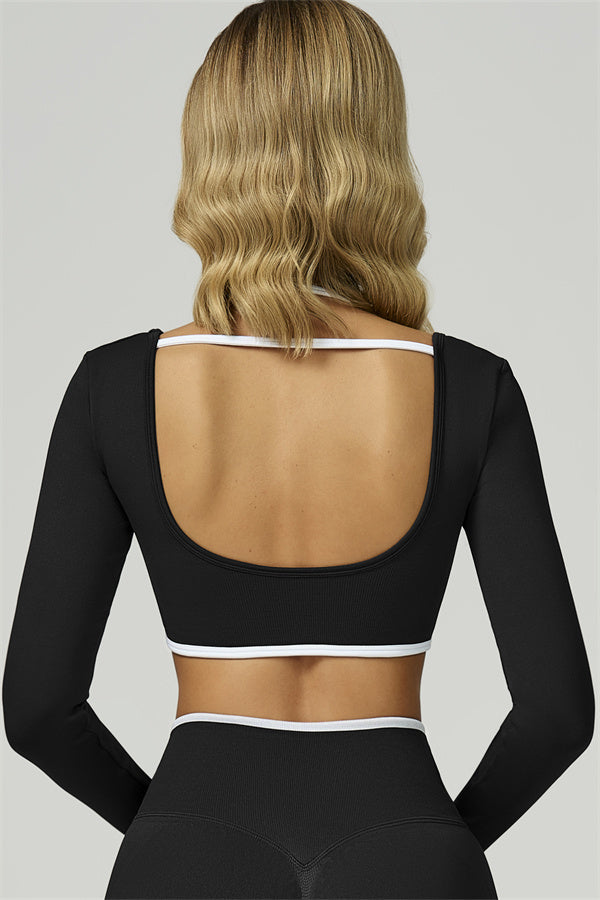 The Prime Line Long Sleeve Crop Top Leggings 2-Piece Set