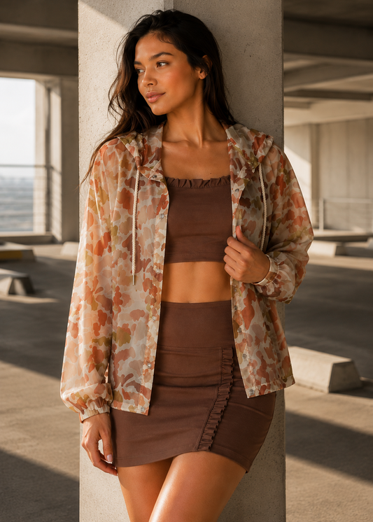 Natural Camo Windbreaker Made in USA