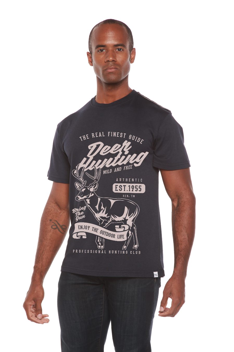 Deer Hunting Men's Bamboo Viscose/Organic Cotton Short Sleeve Graphic T-Shirt