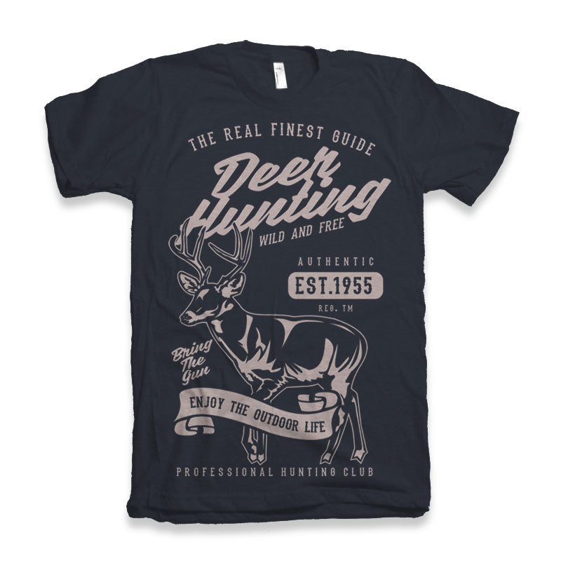 Deer Hunting Men's Bamboo Viscose/Organic Cotton Short Sleeve Graphic T-Shirt