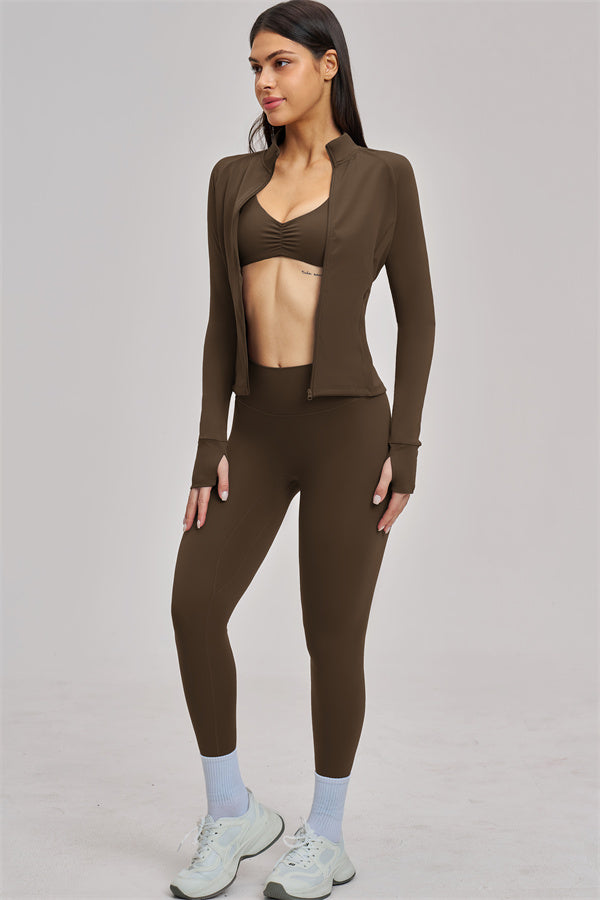 The Swoon Jacket Sports Bra Leggings 3-Piece Set
