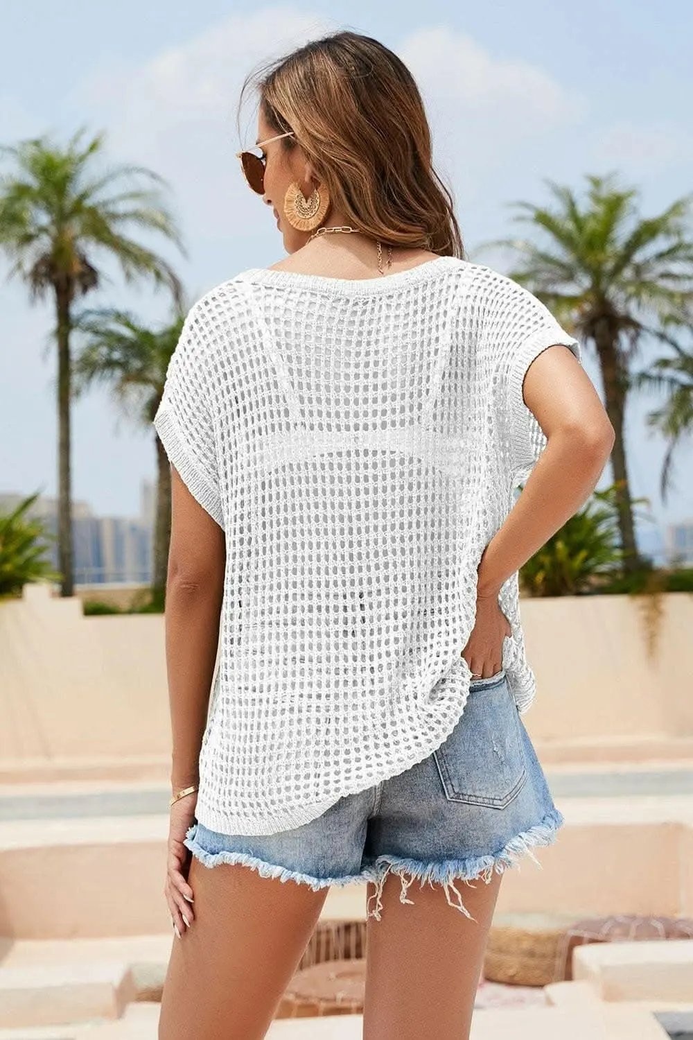 Knit Cover-Up Top - Soft & Versatile - Elegant Style