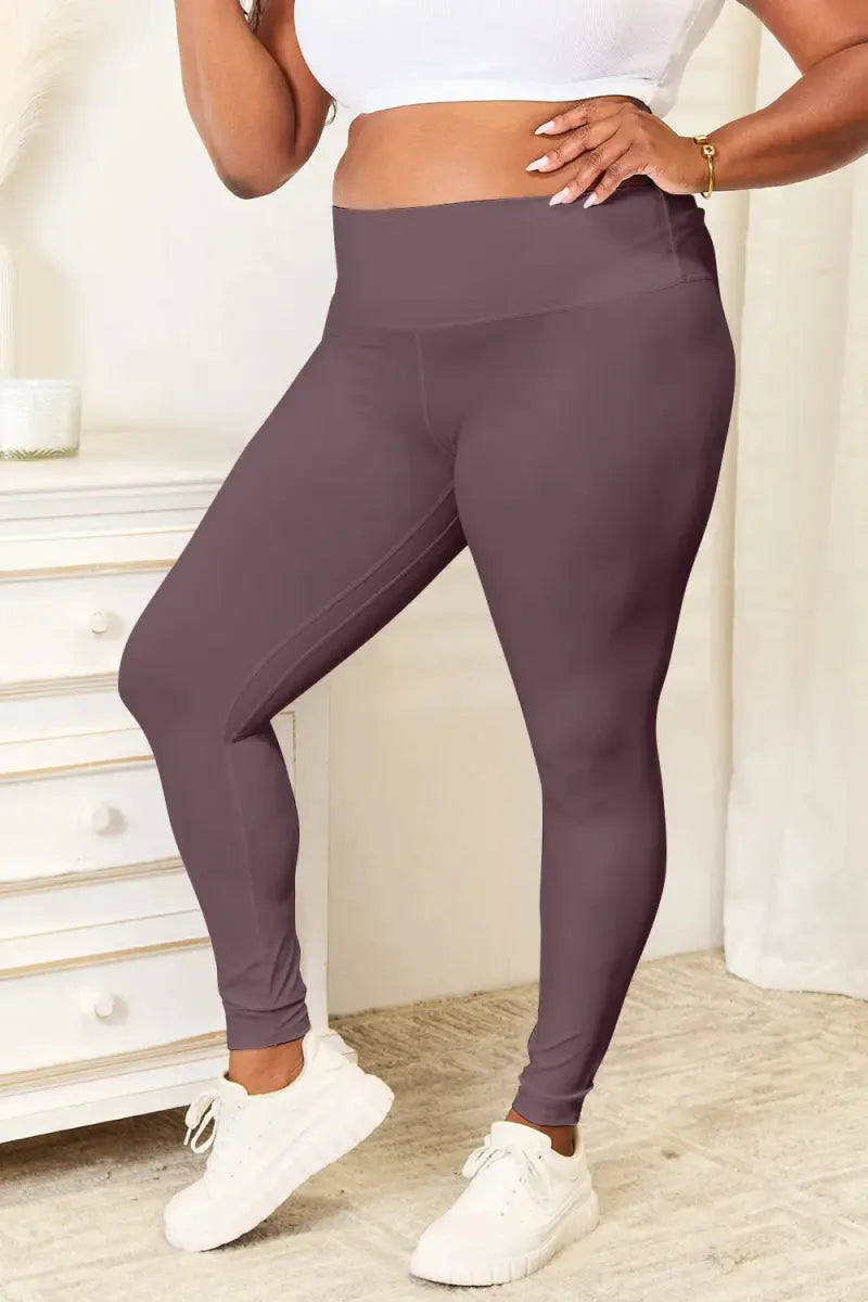 Trendsi Wide Waistband Leggings Women's Activewear Comfort & USA Shipped