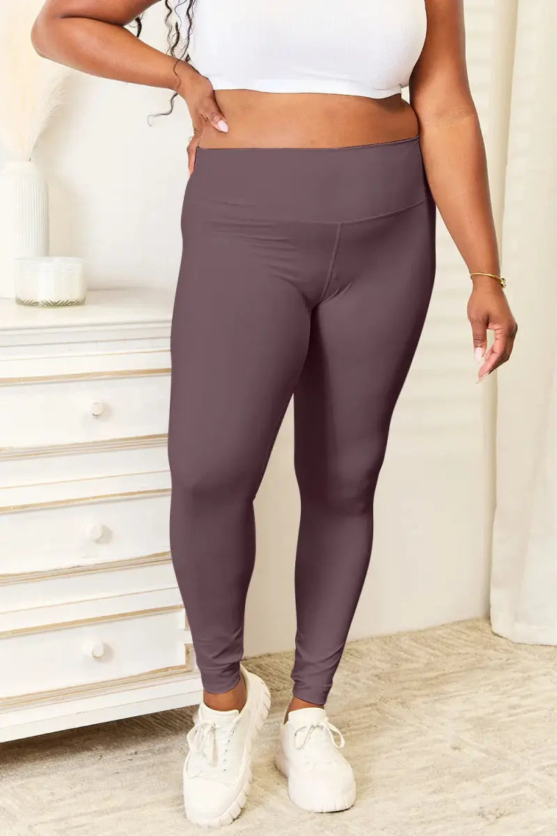 Trendsi Wide Waistband Leggings Women's Activewear Comfort & USA Shipped