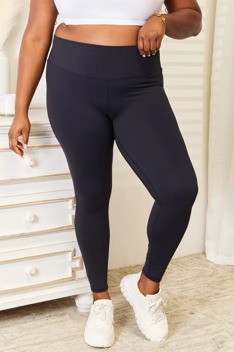 Trendsi Wide Waistband Leggings Women's Activewear Comfort & USA Shipped