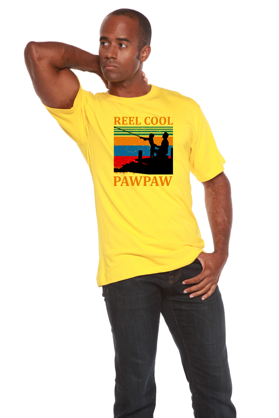 Real Cool Pawpaw Men's Bamboo Viscose/Organic Cotton Short Sleeve Printed T-Shirt