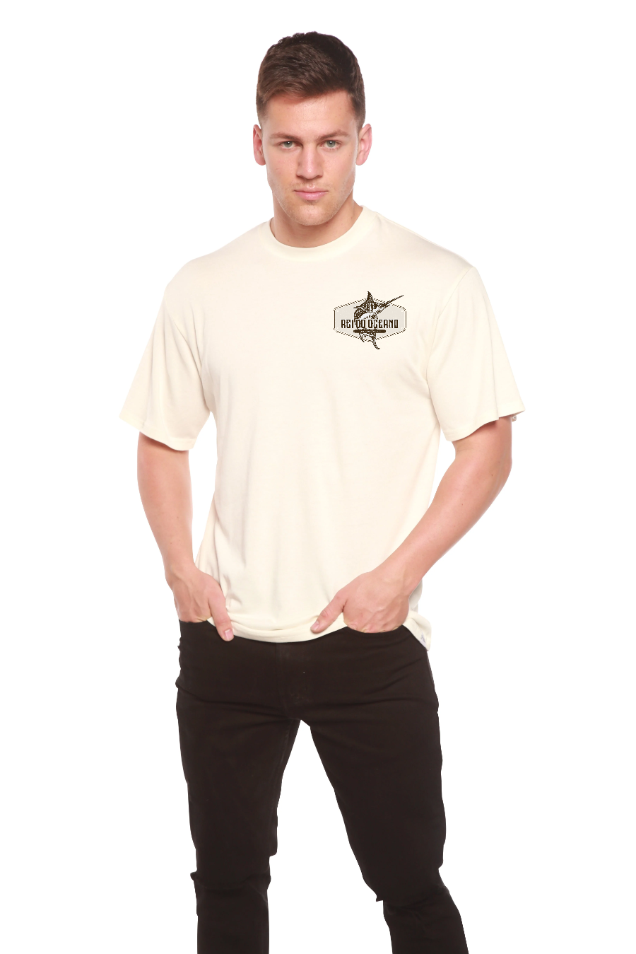 Rei do Oceano Men's Bamboo Short Sleeve Graphic T-Shirt