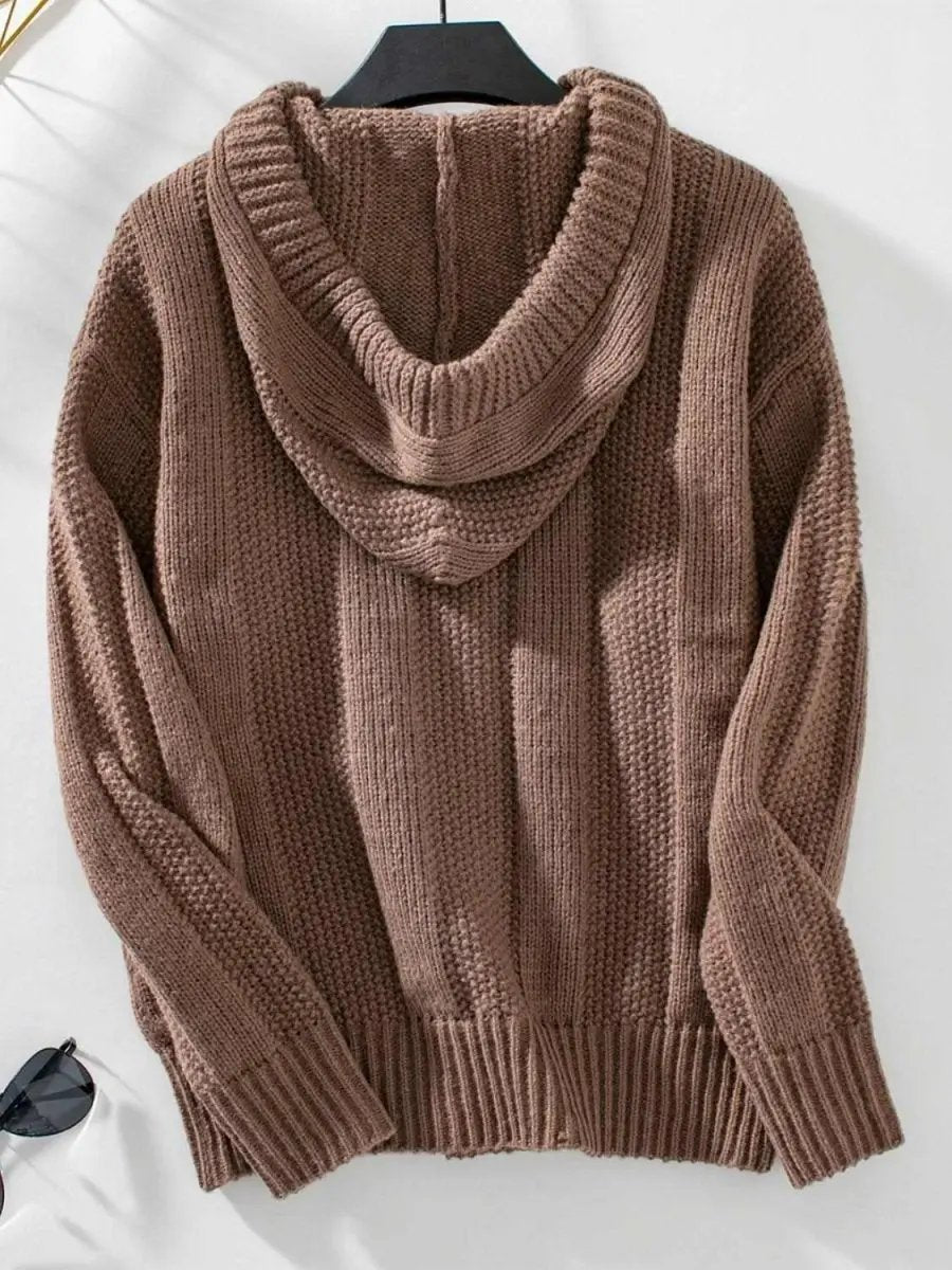 Trendsi Drawstring Hoodie Women's Casual Long Sleeve Sweater - Comfy Fit