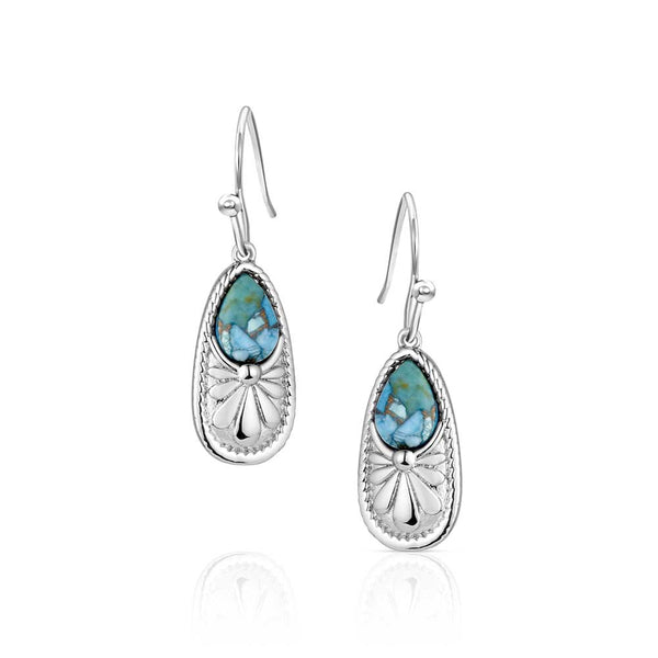 Pointed Path Turquoise Earrings