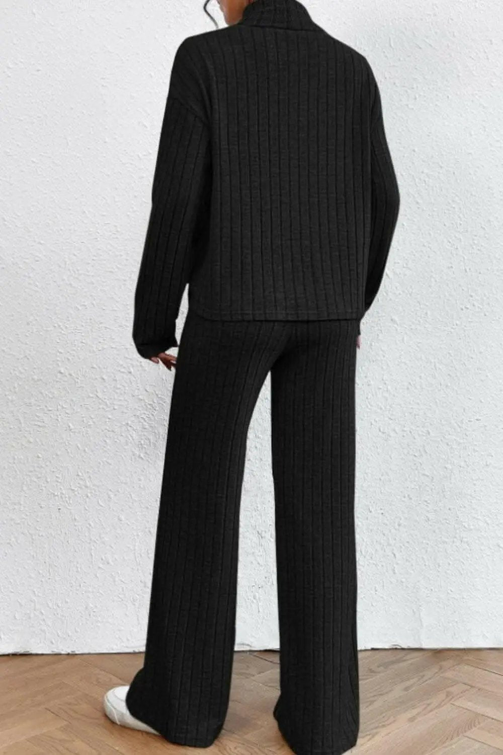 Trendsi Two-Piece Sets - Chic mock neck top & pants set - Premium Quality