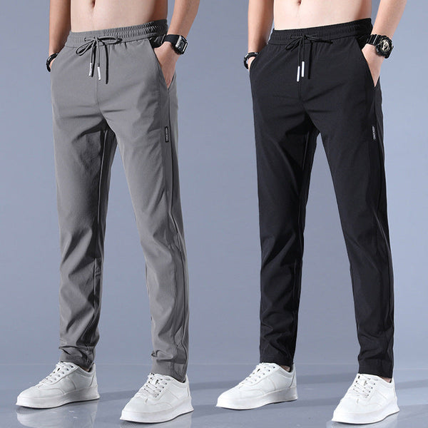 🧊 Men's Ice Silk Plus Size Straight-Leg Pants