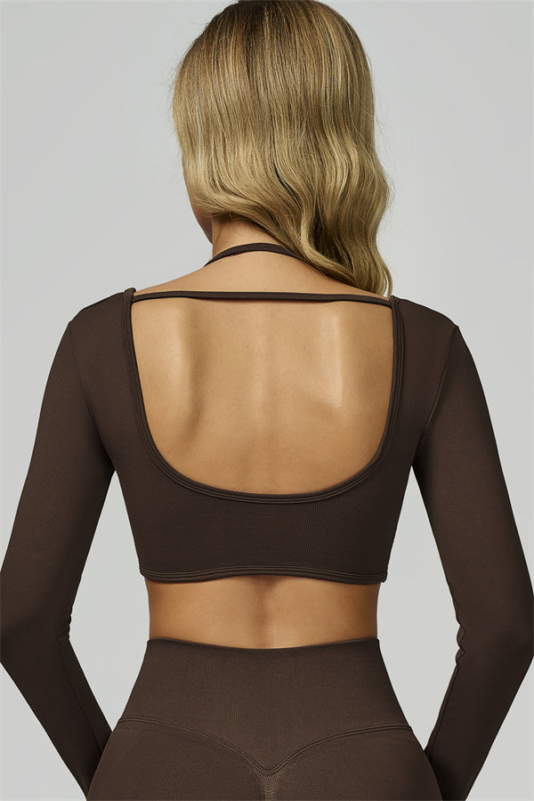 The Prime Long Sleeve Crop Top Shorts 2-Piece Set