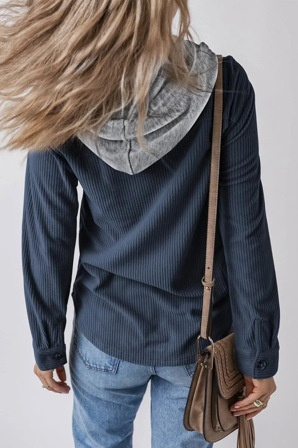 Trendsi Hooded drawstring jacket with pockets