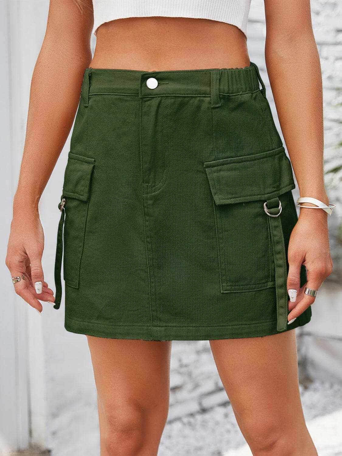 Trendsi Premium Chic denim skirt with pockets