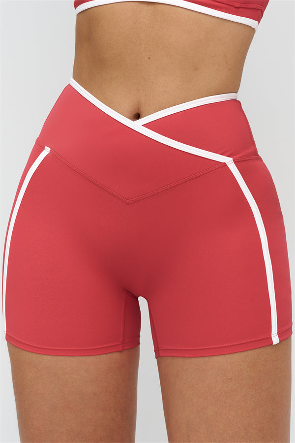 The Crave Contrast Sports Bra Shorts 2-Piece Set