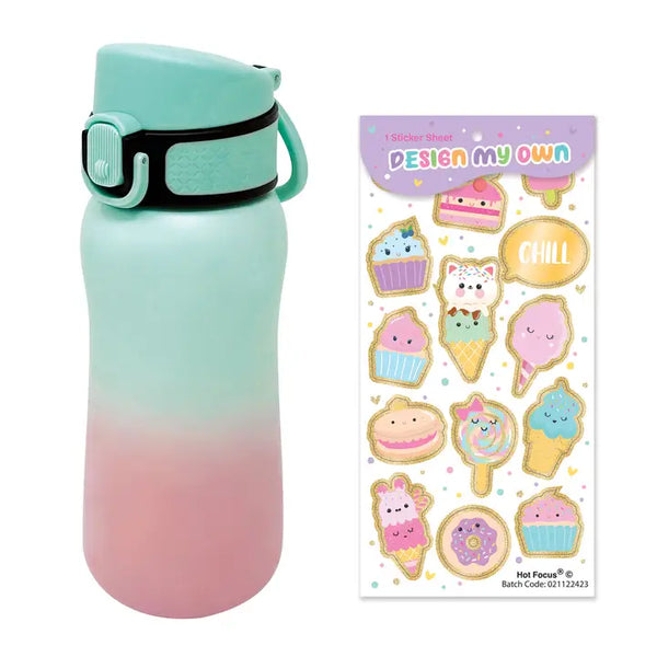 Hot Focus - Stylish Stainless Steel Water Bottle, Sweet