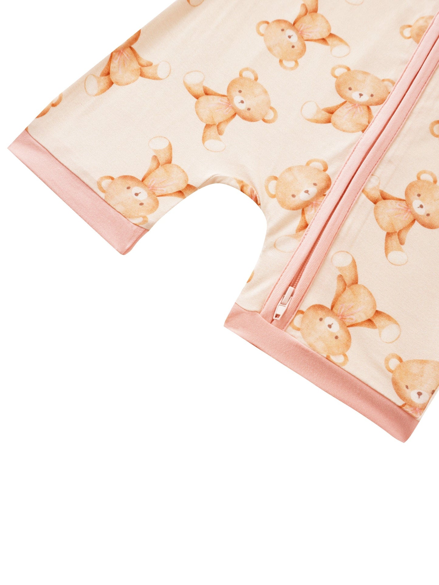 Posh TOT Teddy Bear Love Bamboo Shorty Romper