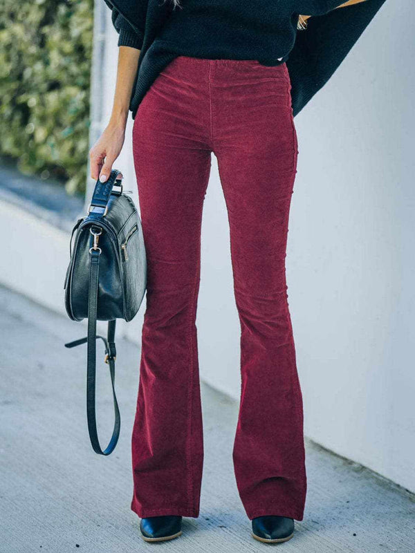Trendsi High rise bootcut trousers, polyester