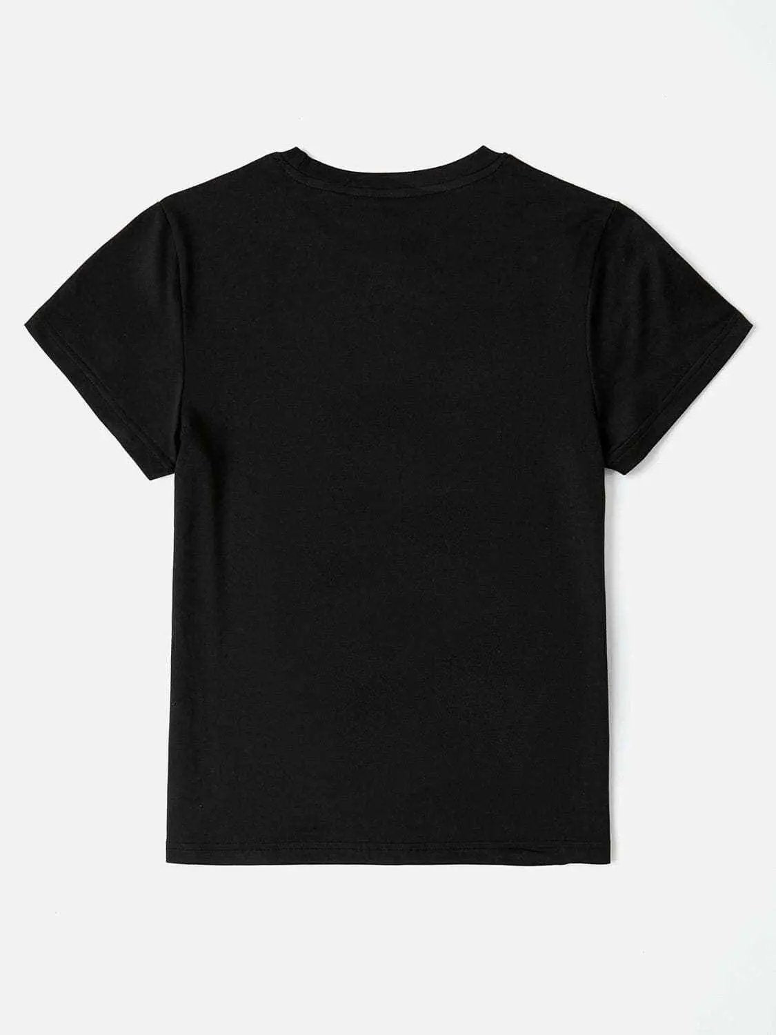 Trendsi Graphic Tee Women's Soft Polyester Short Sleeve Casual Top Comfortable