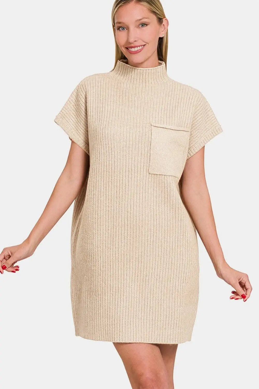 Trendsi Zenana cozy short sleeve dress