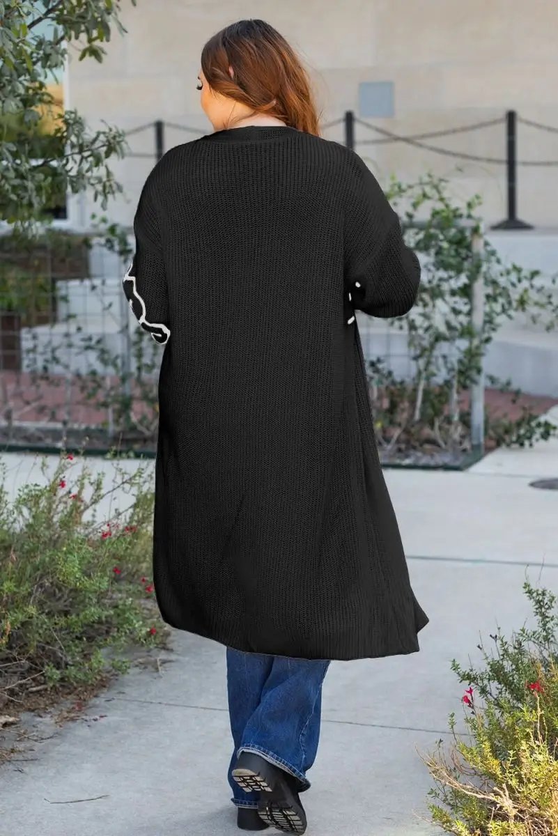 Love Salve Floral Duster Women's Open Front Cardigan: Elegant Embroidered Layering