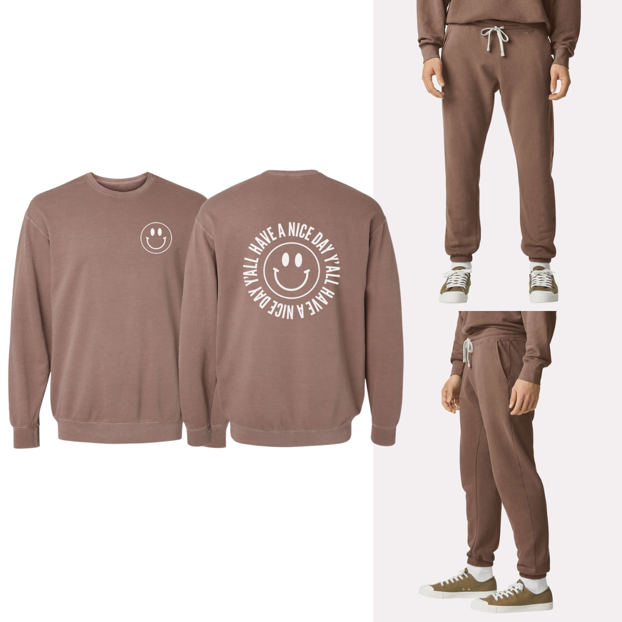 Smile Have a Nice Day Y'all Washed Sweatshirt