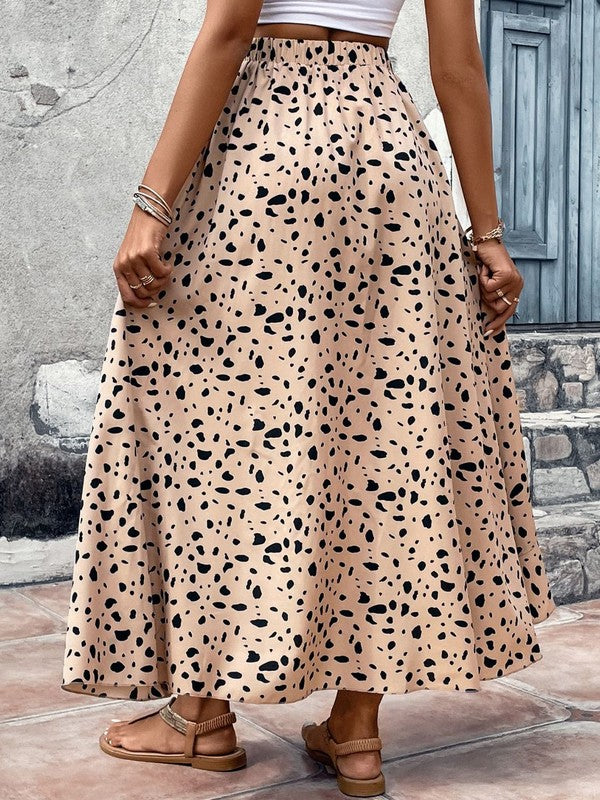 Enia Printed Ruffled Skirt