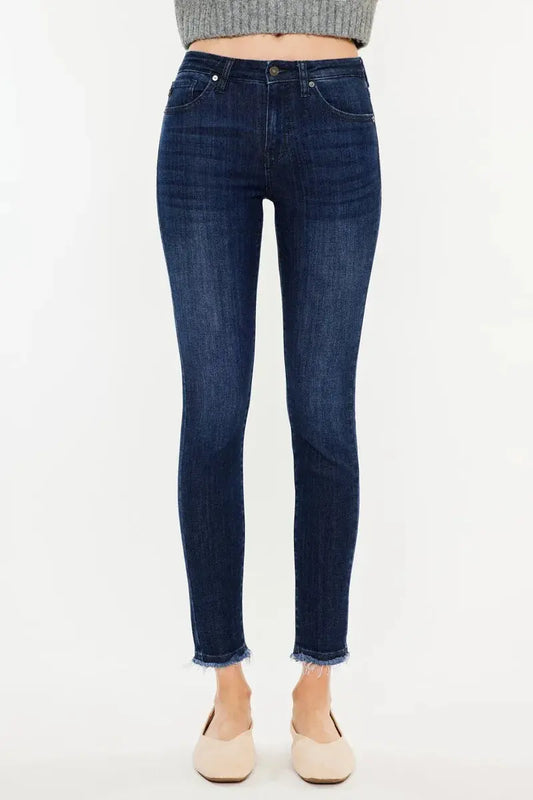 Women's Jeans - High Rise - Slim Fit Raw Hem