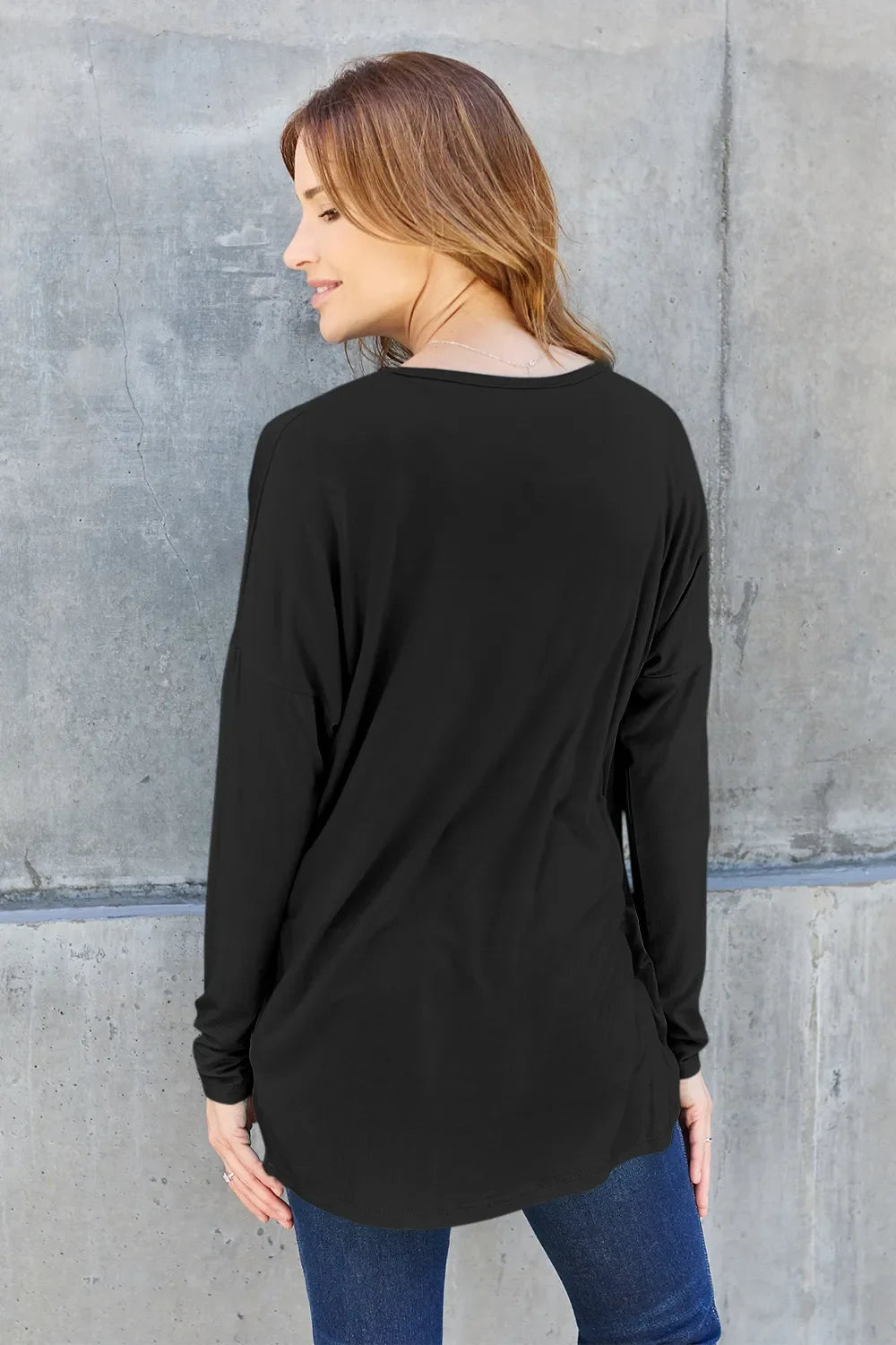 Basic Bae Full Size Relaxed Long Sleeve Tee