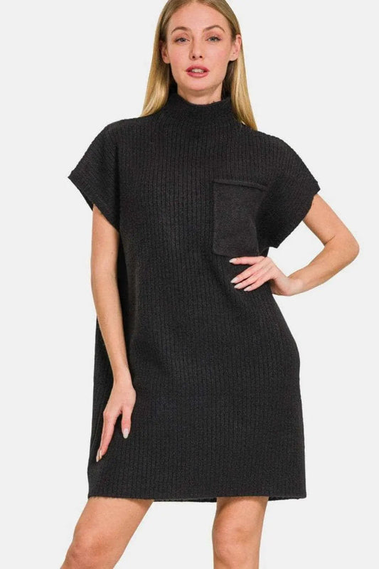 Women's Knit Sweater Dress - Soft & Comfy - Casual Mini